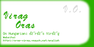 virag oras business card